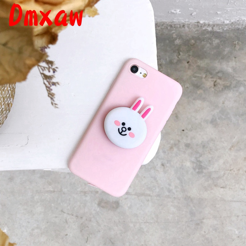 Ốp điện thoại hoạ tiết hoạt hình gấu brown / thỏ cony cho Samsung Galaxy S10E S10+ S10 S9+ S9 S8+ S8 Plus S7 S6 Edge