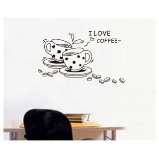 Decal trang trí tường - Love Coffe