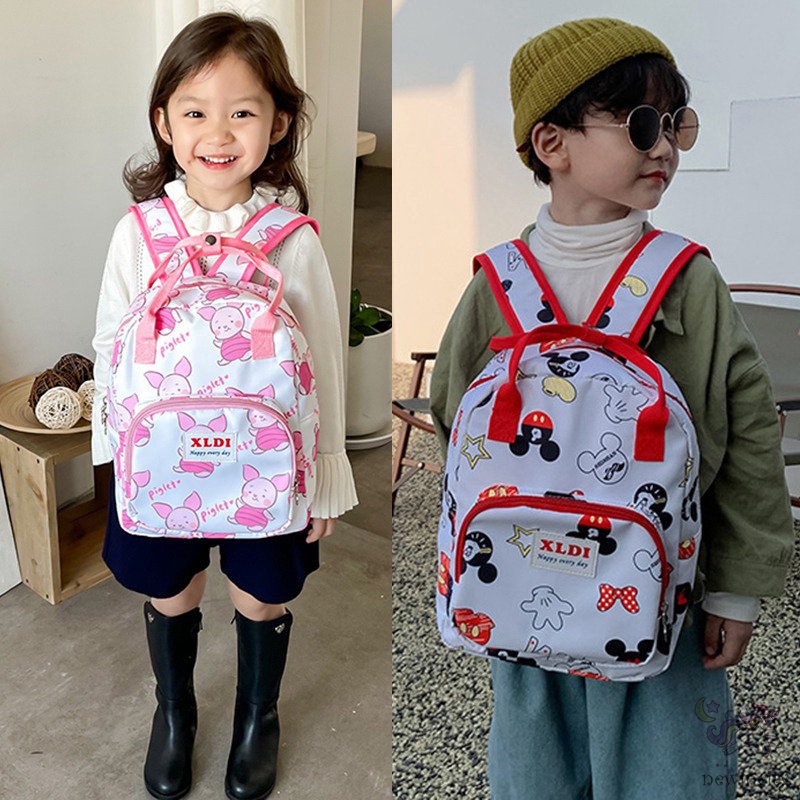 Bộ 3 món ba lô + túi đeo chéo + ví họa tiết hoạt hình phong cách Hàn Quốc cho bé