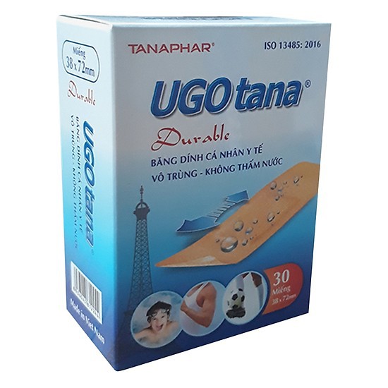 Hộp 30 Miếng Băng Dính Cá Nhân Y Tế Ugotana Đã Tiệt Trùng