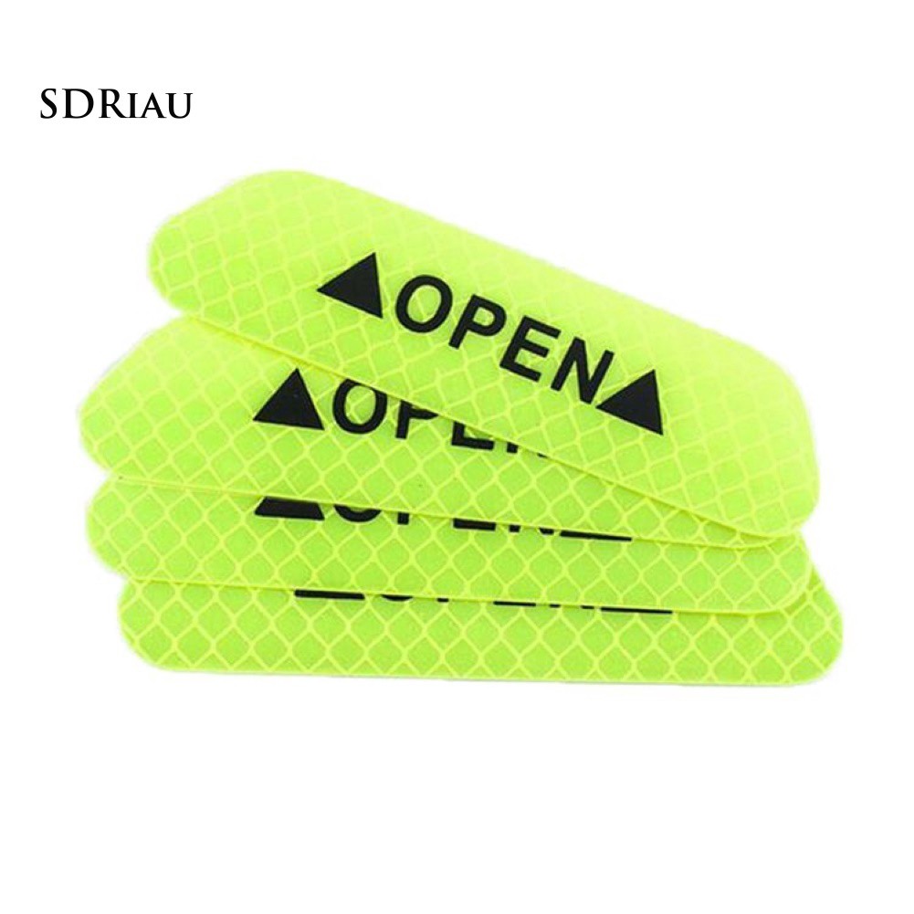 4 nhãn dán phản quang cảnh báo tín hiệu dán cửa xe hơi