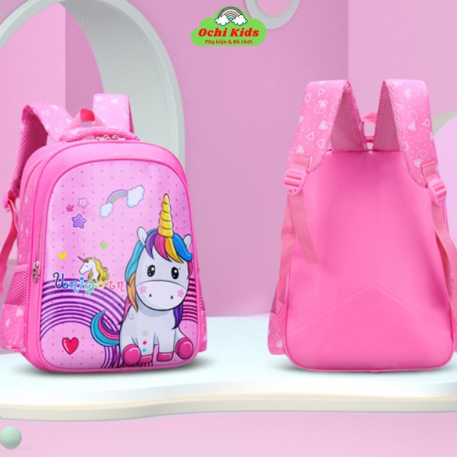 Balo chống nước, balo đi học cho bé cấp 1, cặp sách tiểu học bé trai gái Ochi Kids