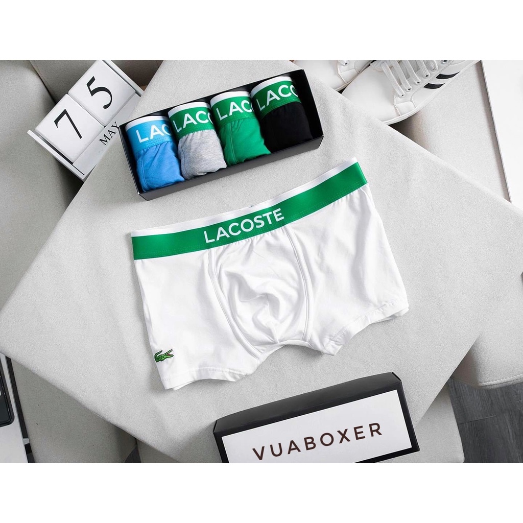 Combo 5 Quần Lót Nam Boxer Quần Sịp Đùi Nam LACOTE Cạp Êm vải Cotton Thâm Hút Vượt Trội Co Dãn Đàn Hồi Cao LAC-CT01