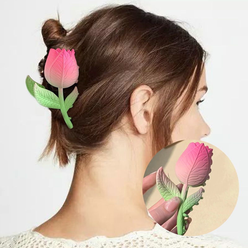 Kẹp Tóc Hình Hoa Tulip/ Chú Ếch/ Hoa Tulip Kiểu Hàn Quốc Dễ Thương Sáng Tạo