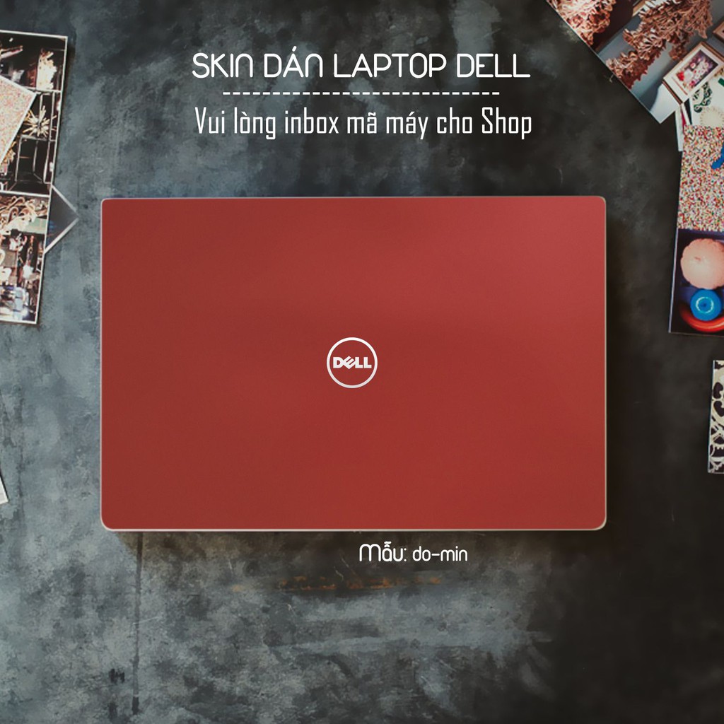 Skin dán Laptop Dell màu Chrome đỏ mịn (inbox mã máy cho Shop)