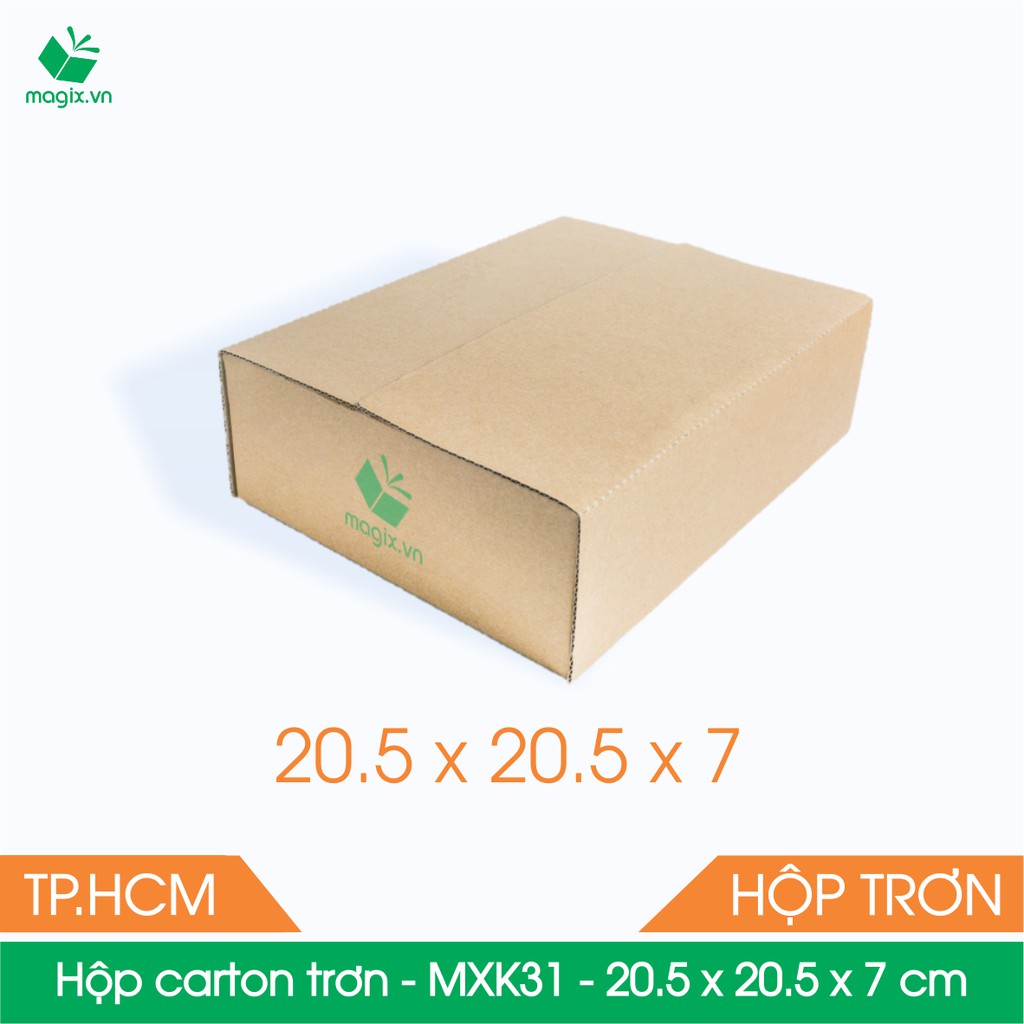 MXK31 - 20.5x20.5x7 cm - 50 Thùng hộp carton trơn đóng hàng