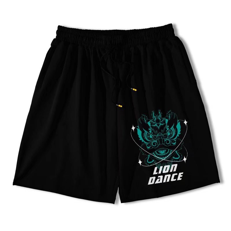 Quần Short Nam In Họa Tiết Hoạt Hình Phong Cách Hip Hop Hàn Quốc Cỡ Lớn M-8XL Thoải Mái Năng Động