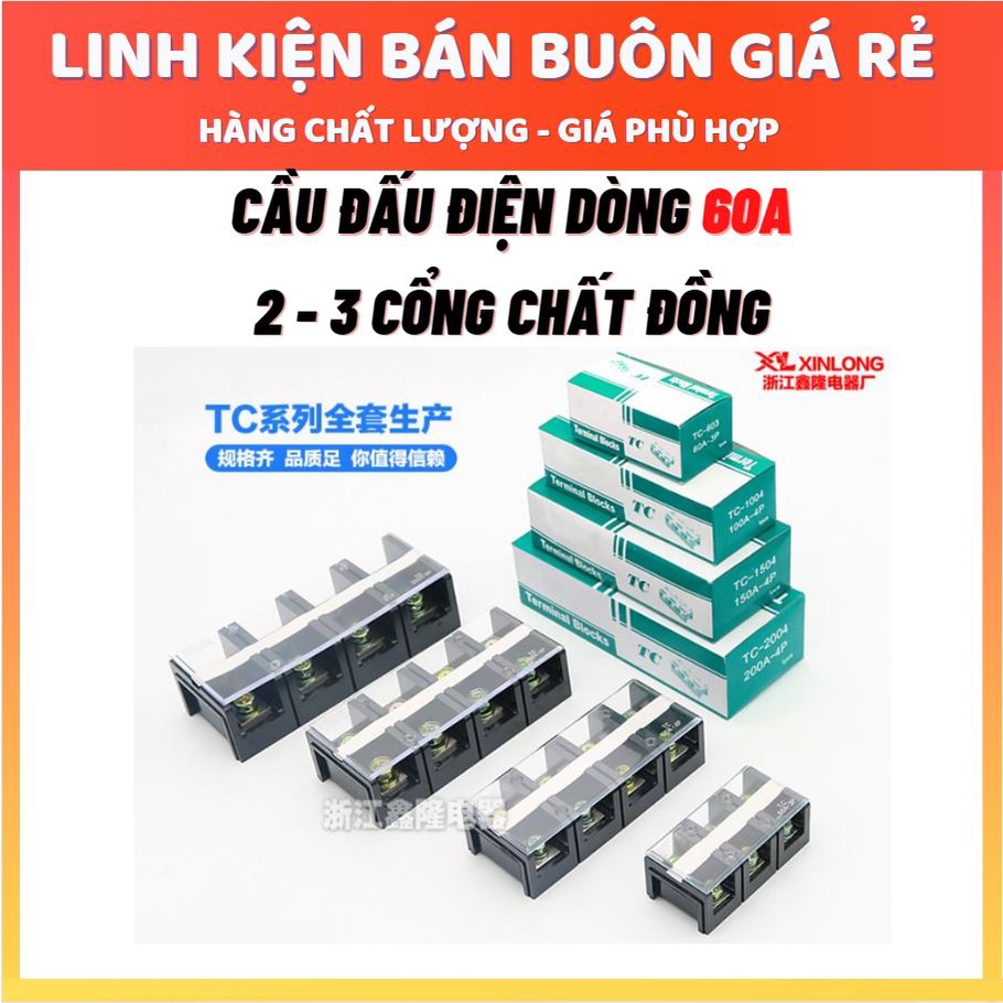 Cầu Đấu Dây Điện 45A-60A các loại, Cầu nối dây điện dòng lớn