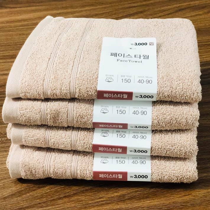 Combo 4 khăn tắm xuất Hàn 100% cotton