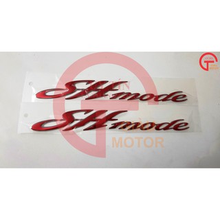 CẶP TEM CHỮ NỔI CHO XE SH MODE MÀU ĐỎ, BẰNG NHỰA LOẠI TỐT DÁN SIÊU CHẮC