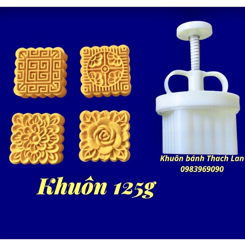 Khuôn vuông lò xo 4 mặt kẻ 125g