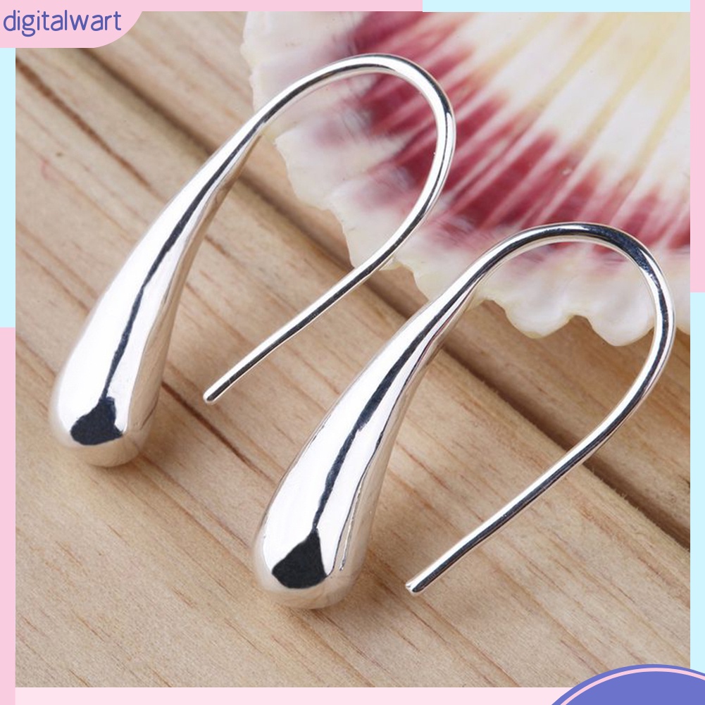 Bông Tai Tròn Mạ Bạc Thời Trang Cho Nữ