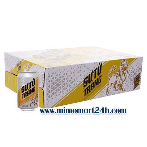 Bia Sư Tử Trắng - Thùng 24 lon x 330ml