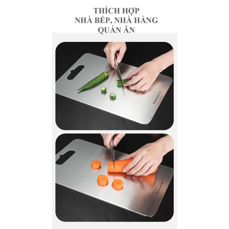 Thớt inox, thớt inox kháng khuẩn, không ẩm mốc không hàn rỉ không độc hại, Sammi shophn