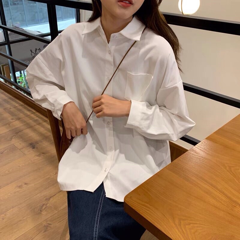 Áo sơ mi dài tay nữ Áo sơ mi trắng dài tay Thời trang nữ Reouts | BigBuy360 - bigbuy360.vn