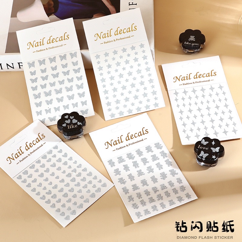 Sticker nhũ flash dán móng