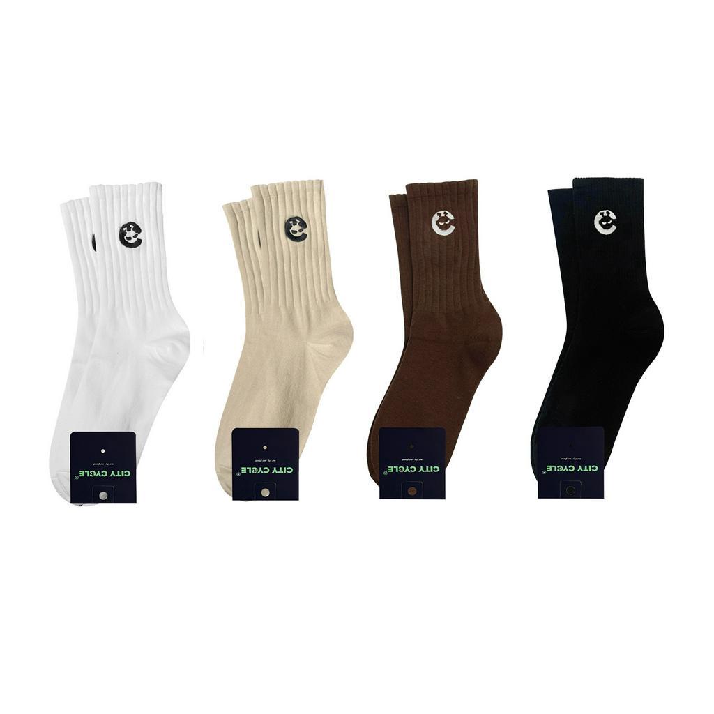 Tất trơn cổ cao thêu Logo City Cycle chất cotton cao cấp basic nam nữ unisex