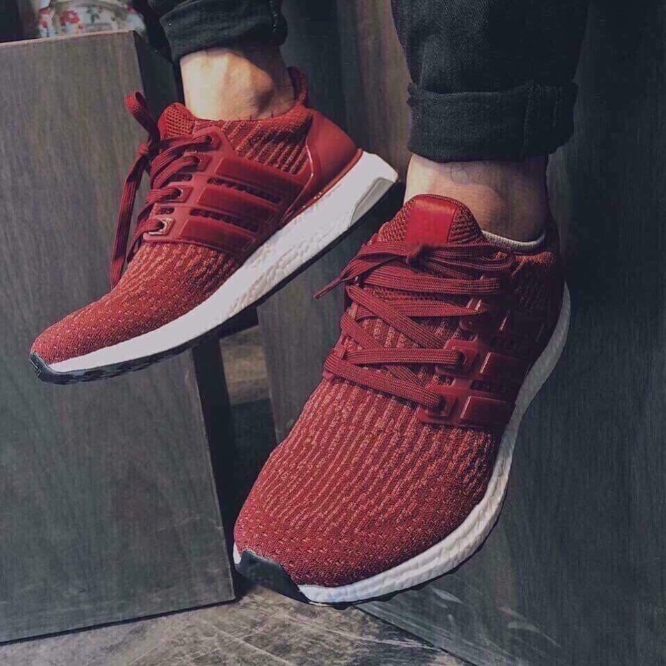 HOT Giày Thể Thao Ultra boost Đỏ Mận Đỏ Đô
