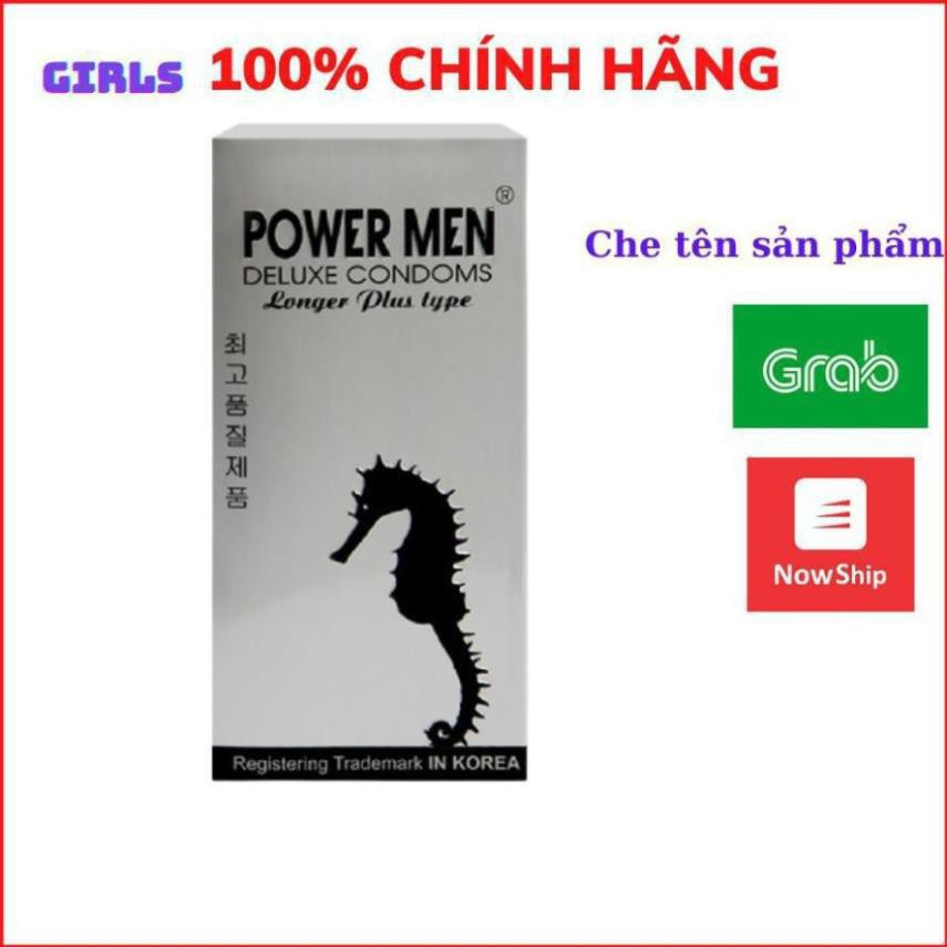 CHÍNH HÃNG- LẺ 1 BAO- Bao cao su Power Men Cá Ngưa Xám –Bcs cao cấp kéo dài thời gian