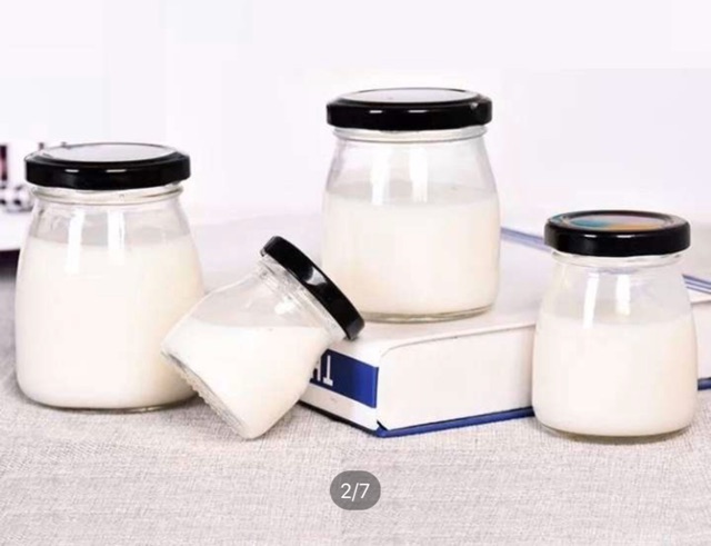 Hủ thuỷ tinh 200ml làm sữa chua, Flan, Pudding, đựng bột các loại - có nắp