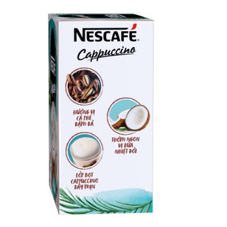Cà phê hòa tan NESCAFÉ Cappuccino Vị Dừa (Hộp 10 gói x 20g)