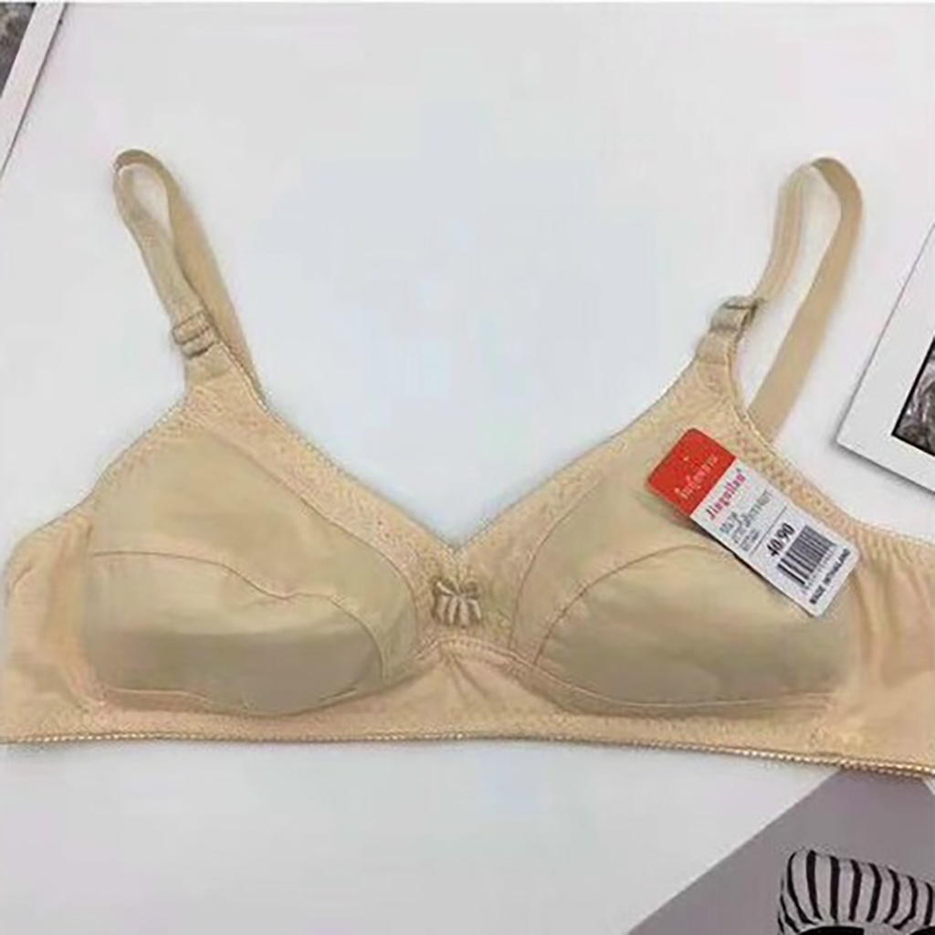 Aó ngực mỏng A688 không mút không gọng bigsize quả to CUP B trơn mặc nhà thoải mái