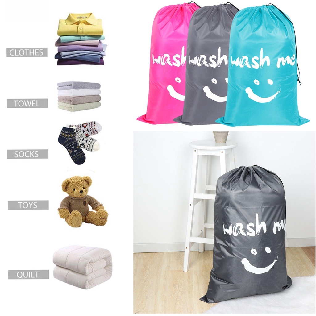 KRNY Giỏ Đựng Quần Áo Dơ Bằng Nylon Thời Trang Có Thể Gấp Gọn