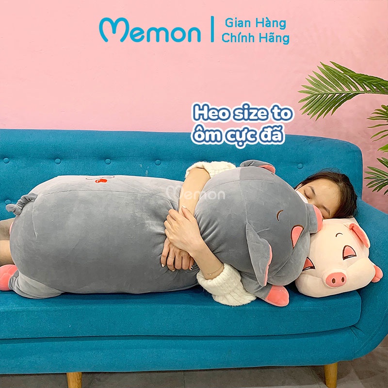 [Mã LIFEMALL2505 giảm 10% đơn 250K] Heo Bông Ngủ Mắt Híp Cao Cấp Memon