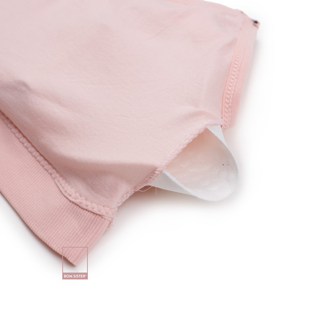 Áo lót thể thao cotton gân màu trơn dây đôi nâng ngực tự nhiên BOM SISTER BR1906