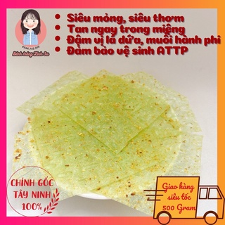 Bánh tráng trộn muối nhuyễn vị lá dứa Tây Ninh