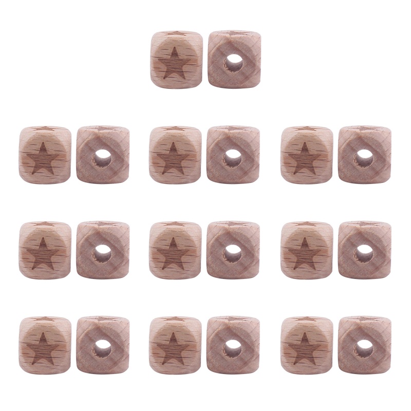 Bộ 20 Hạt Xâu Chuỗi Hình Trái Tim / Mặt Cười / Gấu / Ngôi