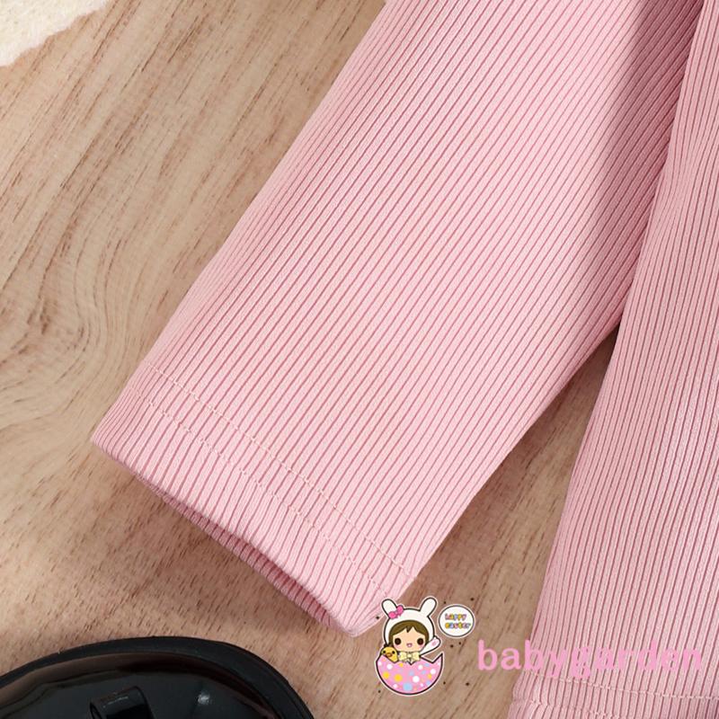 Set Đồ Mùa Thu 2 Món Gồm Áo Thun Tay Dài Có Gân Màu Trơn + Chân Váy Caro Kèm Thắt Lưng Cho Bé Gái 6 Tháng Tuổi