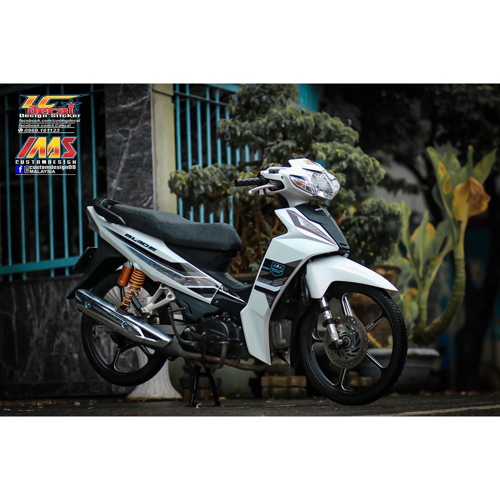 tem rời blade trắng đen y15zr ,tem cao cấp 3 lớp bao bay màu