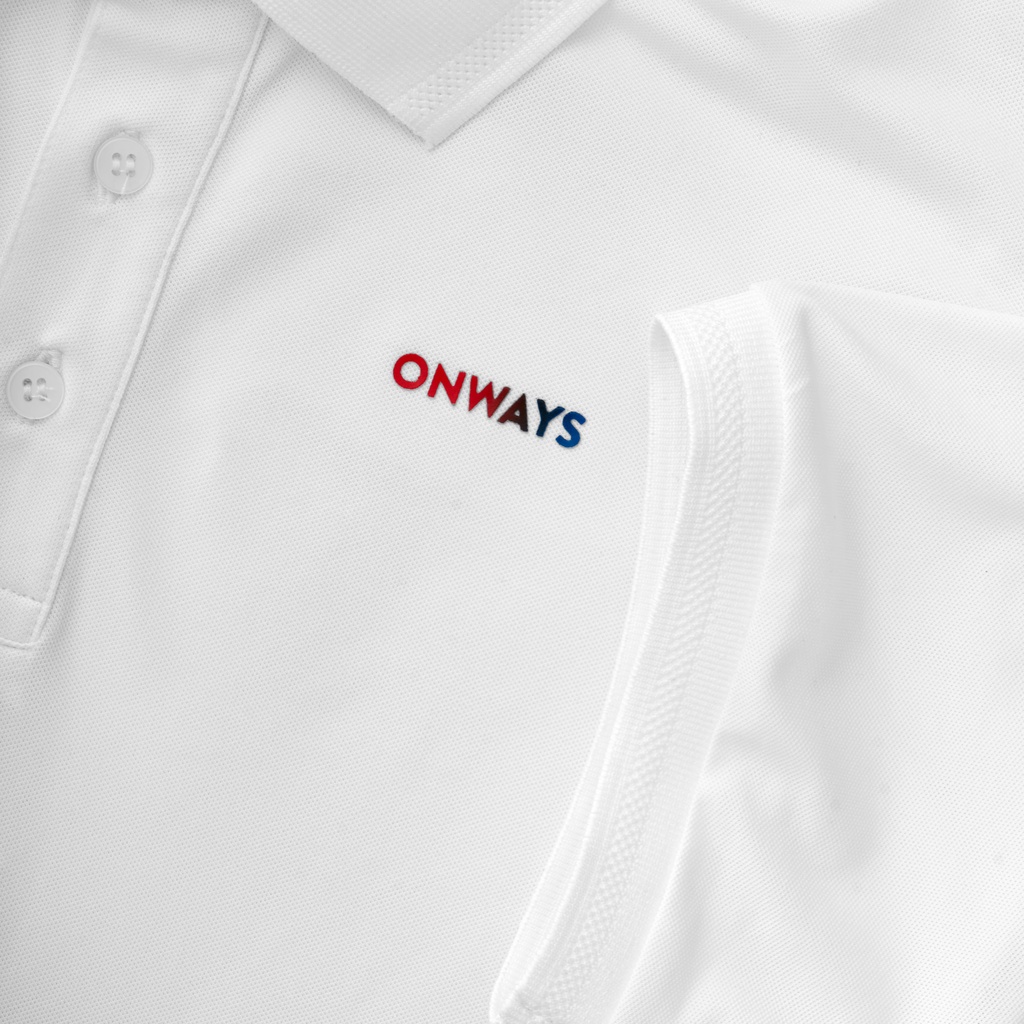 Áo thun Polo thể thao logo chuyển màu chất liệu vải pique co giản tốt, phù hợp chơi golf