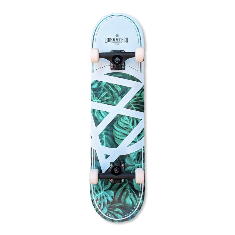 Ván Trượt Skateboard Cao Cấp Châu Âu- BDSKATECO COMPLETE LEAVE GREEN 8.0