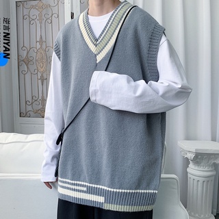 Áo gile nam form rộng Hàn Quốc, áo len nam oversize thời trang Unisex