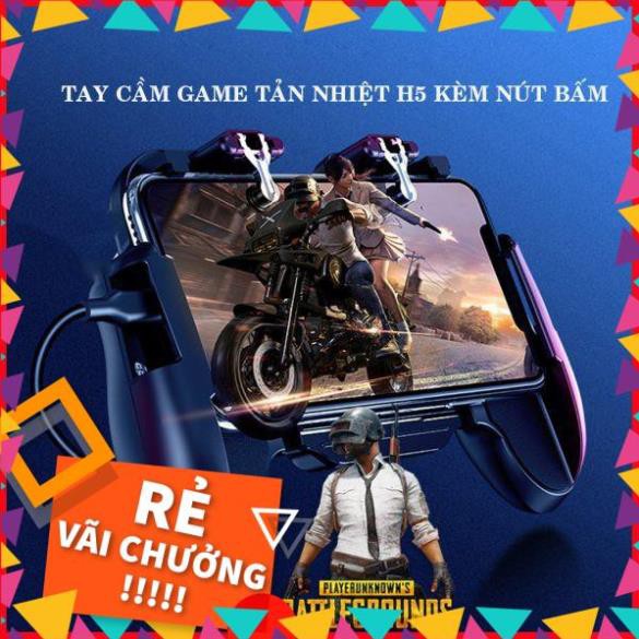 Tay cầm chơi game điện thoại PUBG, quạt tản nhiệt H5.0(kèm cáp sạc) | BigBuy360 - bigbuy360.vn