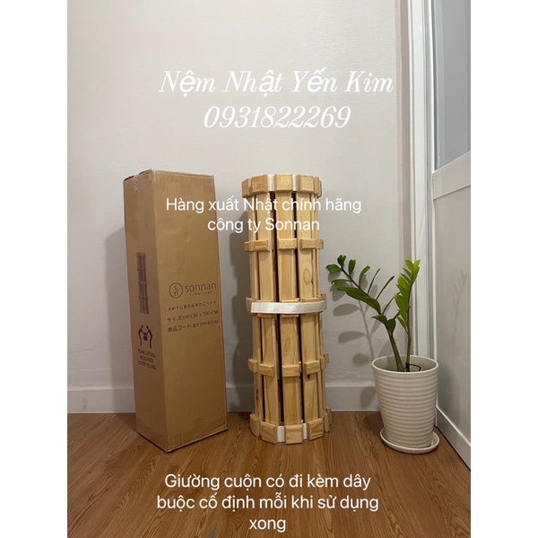 Giường cuộn trải sàn thông minh - Gỗ Thông Mỹ - Mùi thơm tự nhiên - 1m, 1m4, 1m6, 1m8, 2m