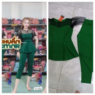 Đồ bộ thun cát hàn quần dài 2 size 40 đến 65kg.có ảnh chụp thật