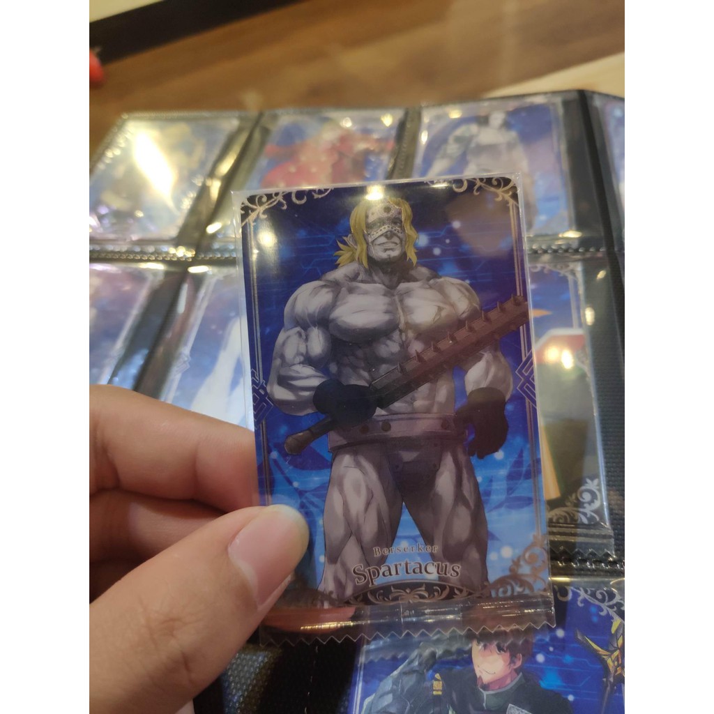 Thẻ bài sưu tầm bánh xốp Fate Grand Order FGO Spartacus - Tặng bọc bài nhựa bảo quản