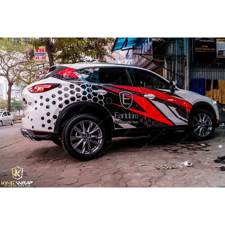 Tem xe ô tô Mazda thể thao cao cấp 3 lớp