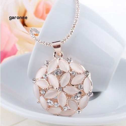 Dây chuyền hình bông hoa đính đá phong cách thanh lịch dành cho nữ