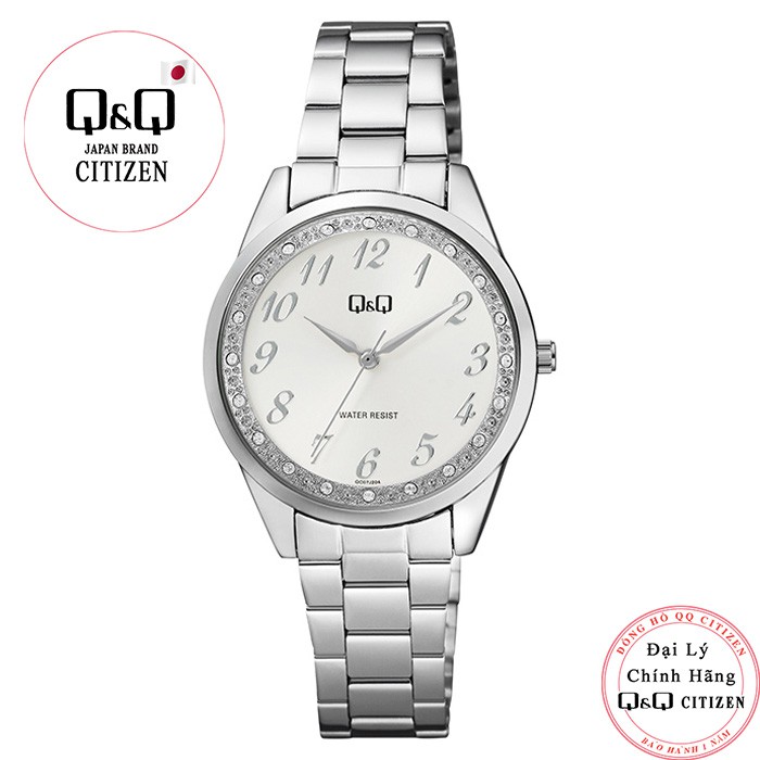 Đồng hồ nữ Q&Q Citizen QC07J204Y dây sắt thương hiệu Nhật Bản