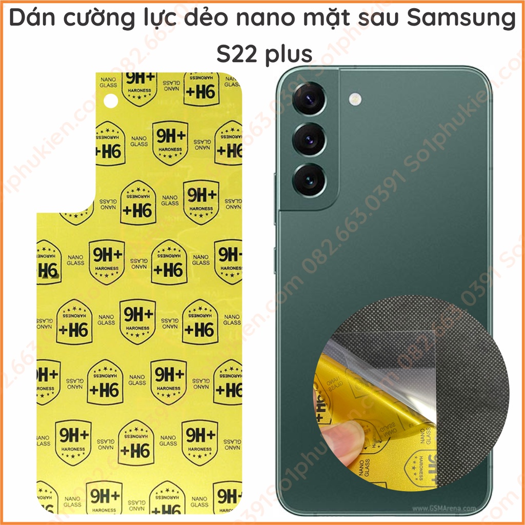 Dán cường lực mặt lưng Samsung S22 / S22+ (s22 plus)/ S23, S23+ (s23 plus)dẻo nano