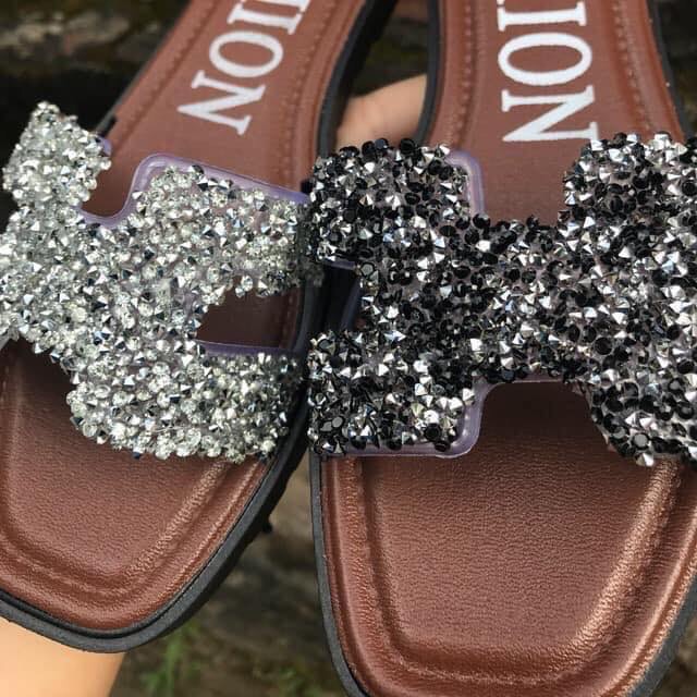 Dép đá HM sẵn sz 37 Đen