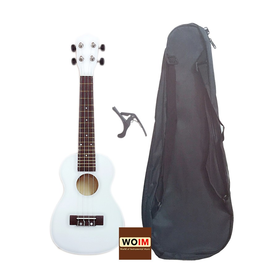 Đàn Ukulele Concert Woim 33A19 Size 23 Tặng Kèm Capo Và Bao Vải