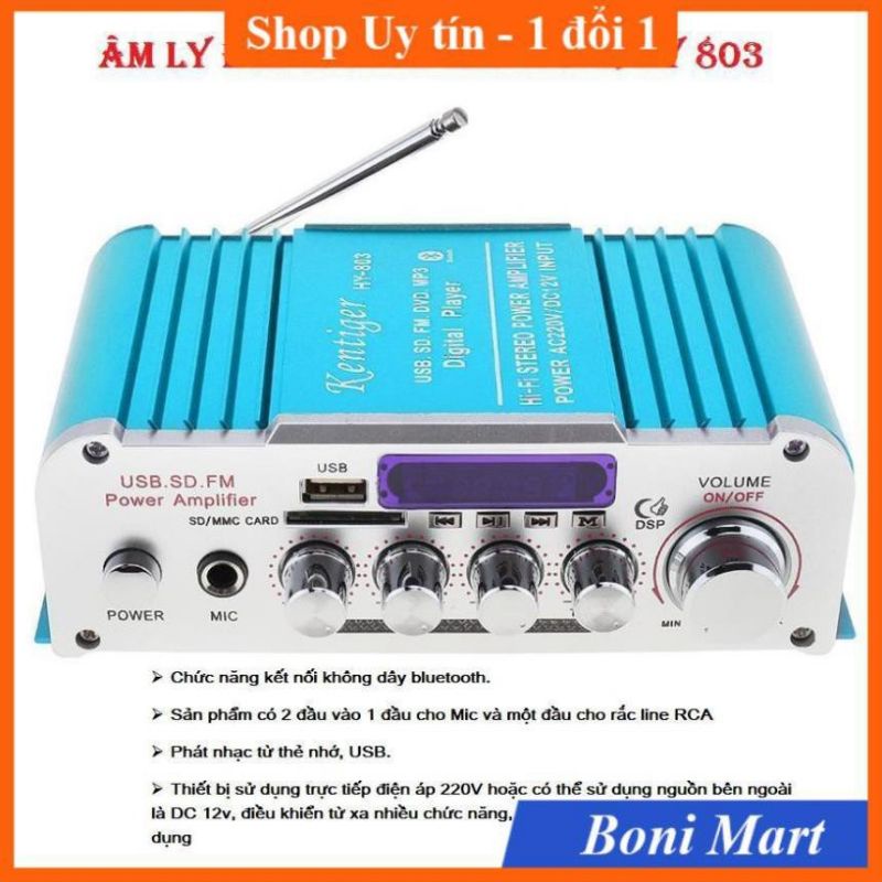 Amly mini Karaoke Kentiger HY 803, Âm ly chơi nhạc âm thanh cực đỉnh, hàng nhập khẩu