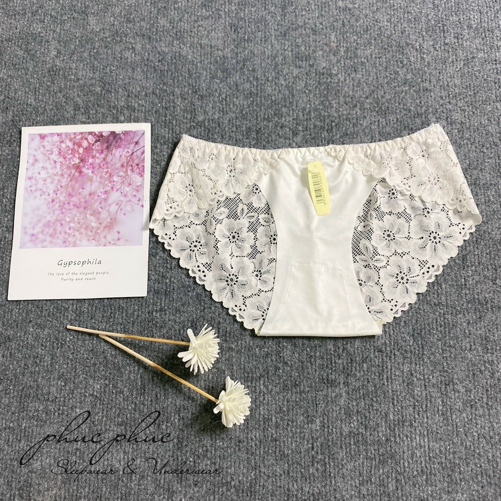 Quần lót nữ, quần chíp su phối ren cao cấp kháng khuẩn xuyên thấu sexy gợi cảm ôm mông không tạo hằn
