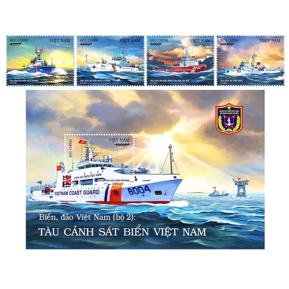 Tem sưu tập MS 1130 Tem Việt Nam Biển đảo Việt Nam ( bộ 2 ) Tàu cảnh sát biển Việt Nam 2020