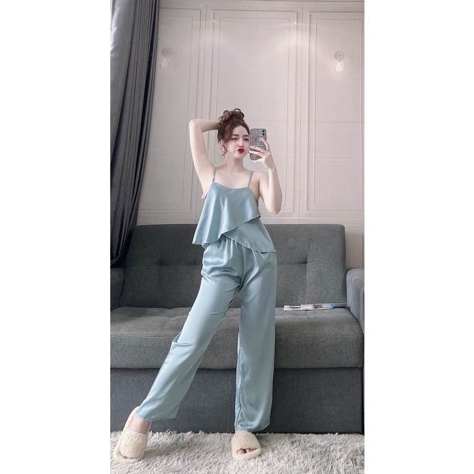 🍁 Đồ ngủ nữ 🍁 Freesize < 60kg chất lụa satin thoáng mát | BigBuy360 - bigbuy360.vn